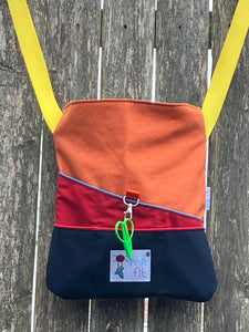 Orange Knit Fit Crossbody Bag
